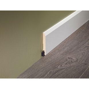 Sencys Hoge Plint - Afgerond - Wit - 240cm - 14x75mm