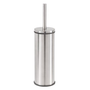 Tiger Wc-borstel Met Houder Boston - Rvs - Vrijstaand - Met Klep - Rvs Geborsteld