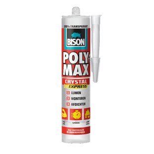Bison Universele Montagelijm Poly Max Crystal Express 300g