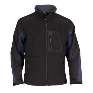 Busters Softshell Jas Comfort Zwart/blauw M