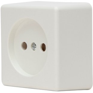Baseline Opbouwstopcontact Ongeaard 1-polig Wit Ip20