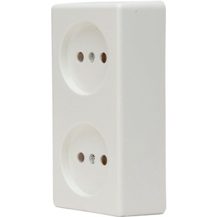 Baseline Stopcontact Opbouw 2-voudig Wit