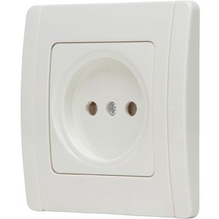 Baseline Inbouwstopcontact Ongeaard 1-polig Wit Ip20