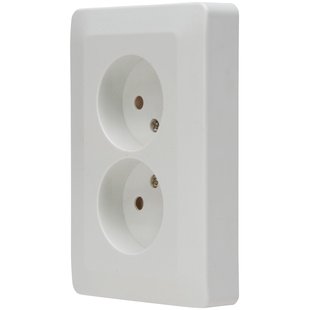 Baseline Inbouwstopcontact Ongeaard 2-polig Wit Ip20