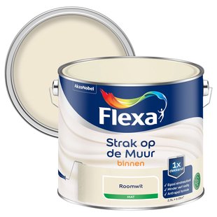 Flexa Strak Op De Muur Muurverf - Mat - Roomwit - 2,5l
