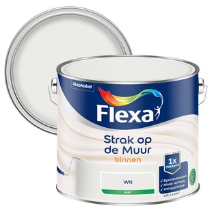 Flexa Strak Op De Muur Muurverf - Mat - Wit - 2,5l