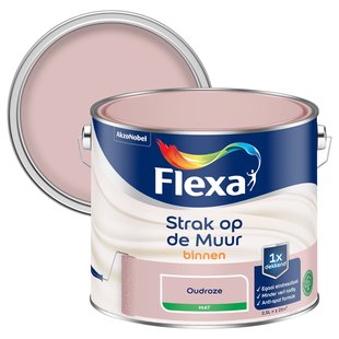 Flexa Strak Op De Muur Muurverf - Mat - Oudroze - 2,5l