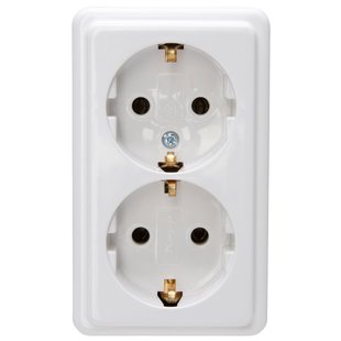 Sencys Stopcontact Tuleda Geaard 2-voudig Wit