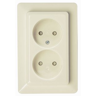 Sencys Inbouwstopcontact Ottawa Ongeaard 2-polig Crème Ip20