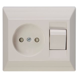 Sencys Inbouwstopcontact Ottawa Ongeaard 1-polig Crème Ip20