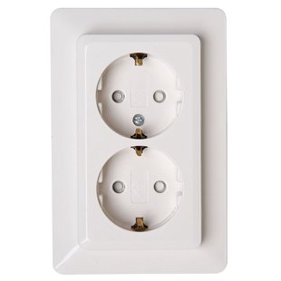 Sencys Inbouwstopcontact Ottawa Met Aarde (randaarde) 2-polig Wit Ip20