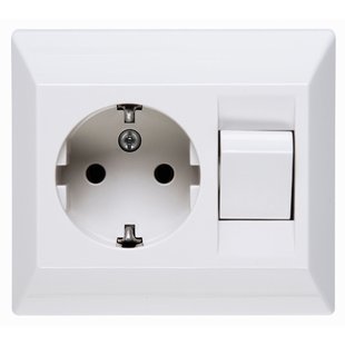 Sencys Inbouwstopcontact Ottawa Met Aarde (randaarde) 1-polig Wit Ip20