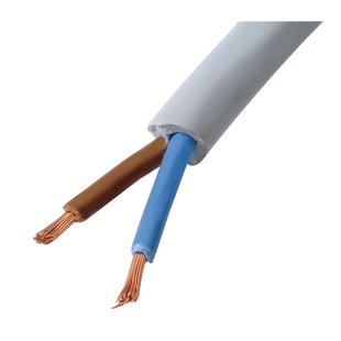 Sencys Stroomkabel Vtlb 10m 2x0,75 Mm² Wit