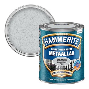 Hammerite Metaallak Structuur Zilver Grijs 750ml