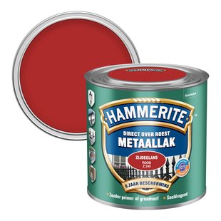 Hammerite Metaallak Zijdeglans Rood 250ml