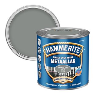Hammerite Metaallak Hoogglans Grijs 250ml