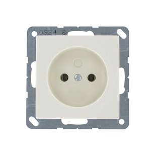 Jung Inbouwstopcontact As500 Ongeaard 1-polig Crème Ip20