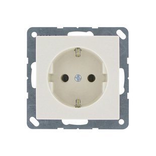 Jung Inbouwstopcontact As500 Met Aarde (randaarde) 1-polig Crème Ip20
