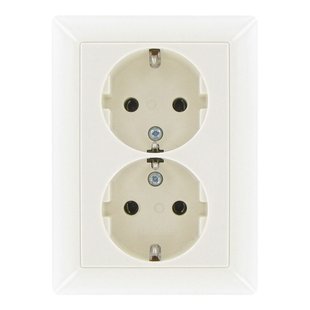 Jung Inbouwstopcontact As500 Met Aarde (randaarde) 2-polig Crème Ip20