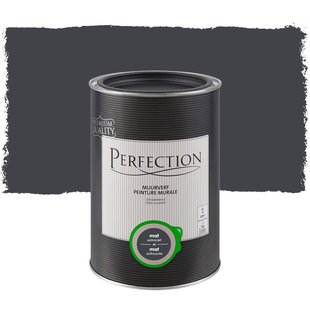 Perfection Ultradekkend Muurverf - Mat - Antraciet - 1l