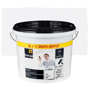 Sencys Plafond Muurverf - Mat - Wit - 6l
