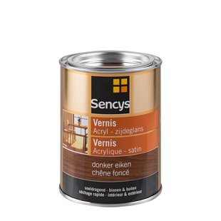 Sencys Vernis Acryl Zijdeglans Donker Eiken 500ml