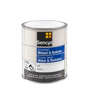 Sencys Grondverf Metaal En Radiator Wit 750ml