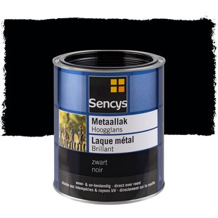 Sencys Metaallak Hoogglans Zwart 750ml