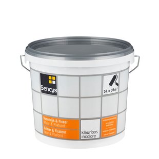Sencys Voorstrijk En Fixeer Primer - Gipsplaten Binnen - Kleurloos - 5l
