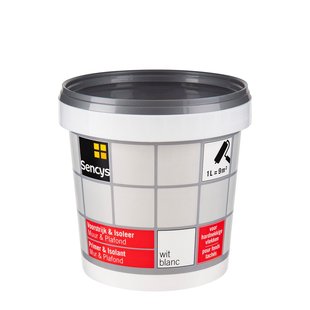 Sencys Voorstrijk En Isoleer Primer - Muur En Plafond - Wit - 1l