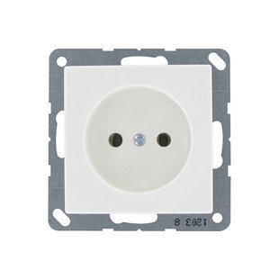 Jung Inbouwstopcontact As500 Ongeaard 1-polig Wit Ip20