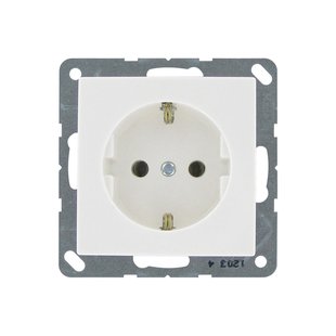 Jung Inbouwstopcontact As500 Met Aarde (randaarde) 1-polig Wit Ip20