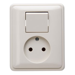 Peha Inbouwstopcontact Standaard Ongeaard 1-polig Crème Ip20