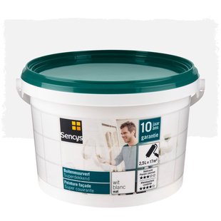 Sencys Buitenmuurverf Superdekkend Mat Wit 2,5l