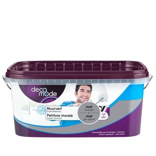 Decomode Muurverf Muurverf - Mat - Zilvergrijs - 2,5l