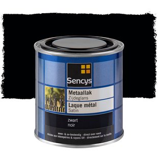 Sencys Metaallak Zijdeglans Zwart 250ml