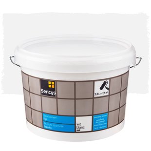 Sencys Structuurverf Fijn Mat Wit 2,5l