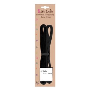 Zelfklevende Klittenband Zwart 1,5m