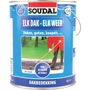 Soudal Dakafdichtingsproduct Elk Dak - Elk Weer Grijs 4l