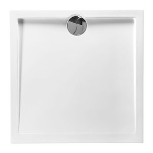 Allibert - Douchebak - Slim 80 X 80 Cm - Polybeton - Wit