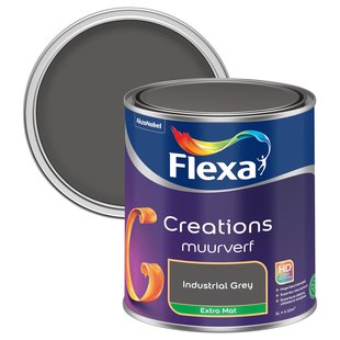 Flexa Creations Muurverf - Extra Mat - Industrial Grey - 1l