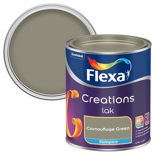 Flexa Lak Creations Zijdeglans Camouflage Green 750ml