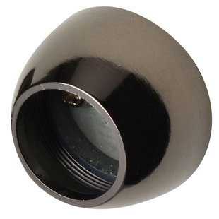 Decomode Steun In De Dag Halfrond Zwart Nikkel 20mm - 2 Stuks