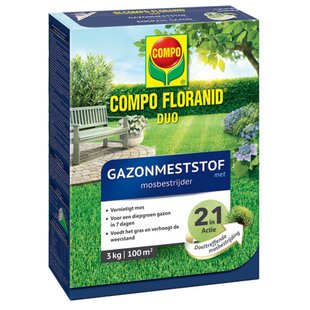 Compo Gazonmeststof Floranid Duo Met Mosbestrijder 100m² 3kg