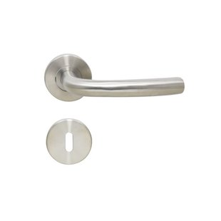 Sencys Deurkruk Op Rozet The Dakota - Roestvrij Staal - Metaal Geborsteld - Sleutelgat - 145 Mm