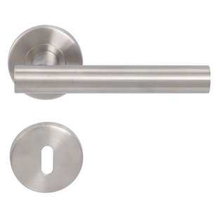Sencys Deurkruk Op Rozet Tudor City - Roestvrij Staal - Rvs Geborsteld - Sleutelgat - 145 Mm
