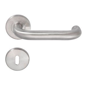 Sencys Deurkruk Op Rozet Brooklyn - Roestvrij Staal - Metaal Geborsteld - Sleutelgat - 150 Mm