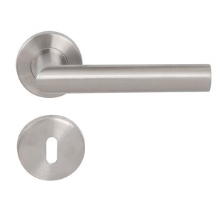 Sencys Deurkruk Op Rozet Solto - Rvs - Geborsteld Metaal - Sleutelgat - 145 Mm