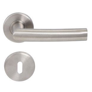 Sencys Deurkruk Op Rozet Noho - Roestvrij Staal - Metaal Geborsteld - Sleutelgat - 140 Mm