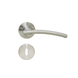 Sencys Deurkruk Op Rozet Fifth Avenue - Roestvrij Staal - Metaal Geborsteld - Sleutelgat - 145 Mm